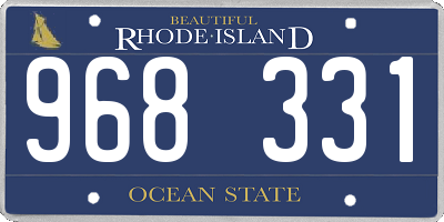RI license plate 968331