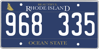 RI license plate 968335