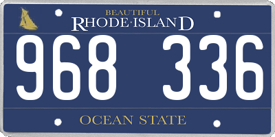 RI license plate 968336