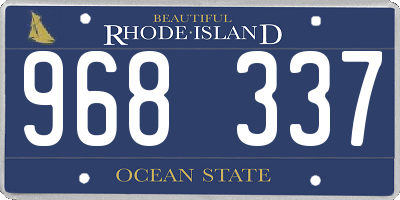 RI license plate 968337