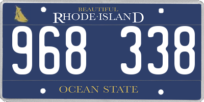 RI license plate 968338
