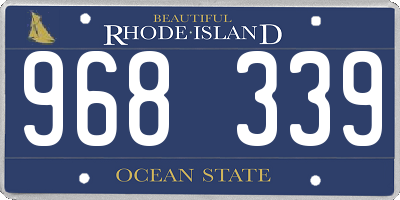 RI license plate 968339