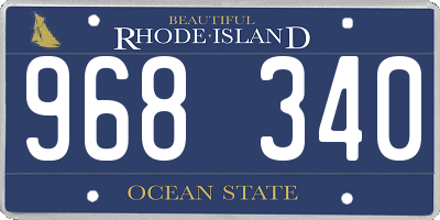 RI license plate 968340