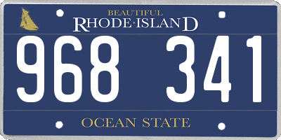 RI license plate 968341
