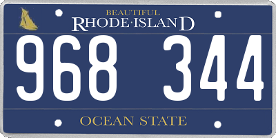 RI license plate 968344