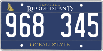 RI license plate 968345