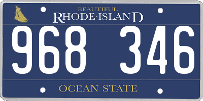 RI license plate 968346