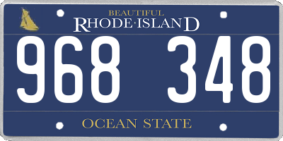 RI license plate 968348