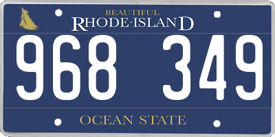 RI license plate 968349