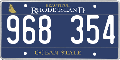 RI license plate 968354