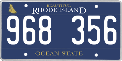 RI license plate 968356