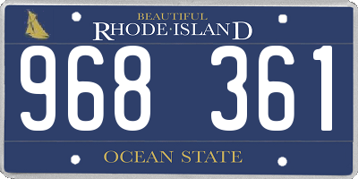 RI license plate 968361