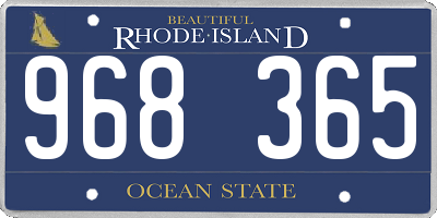 RI license plate 968365