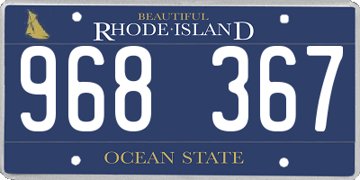 RI license plate 968367
