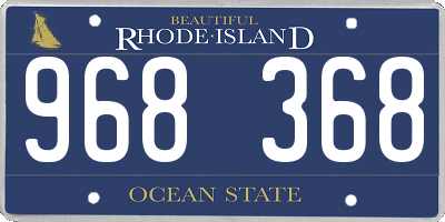 RI license plate 968368