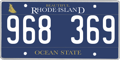 RI license plate 968369