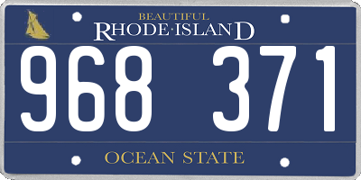 RI license plate 968371