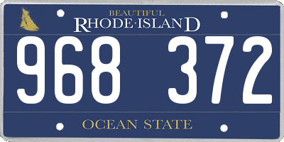 RI license plate 968372