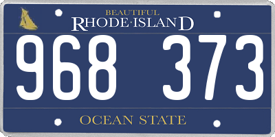RI license plate 968373