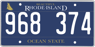 RI license plate 968374