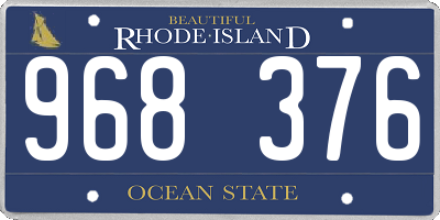 RI license plate 968376