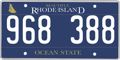 RI license plate 968388
