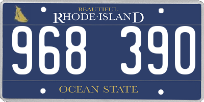 RI license plate 968390