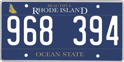 RI license plate 968394