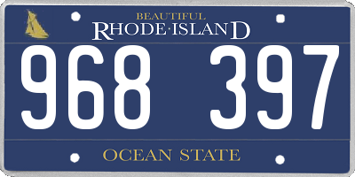 RI license plate 968397
