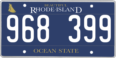 RI license plate 968399