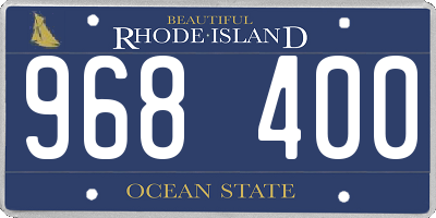 RI license plate 968400