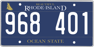RI license plate 968401