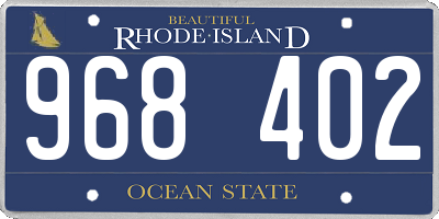 RI license plate 968402