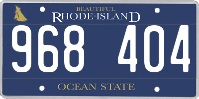 RI license plate 968404