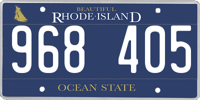 RI license plate 968405