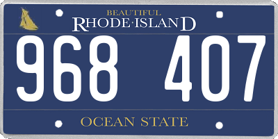 RI license plate 968407