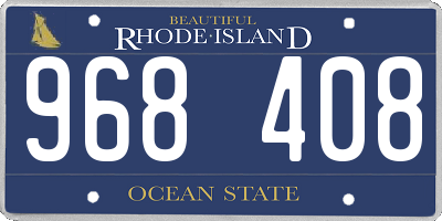 RI license plate 968408