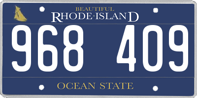 RI license plate 968409