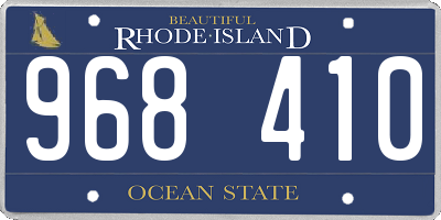 RI license plate 968410