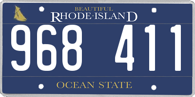 RI license plate 968411