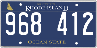 RI license plate 968412