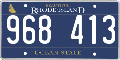 RI license plate 968413