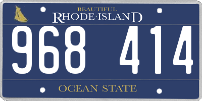 RI license plate 968414