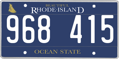 RI license plate 968415