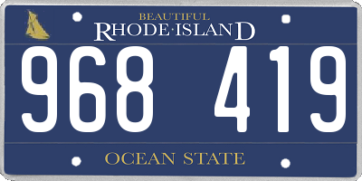 RI license plate 968419