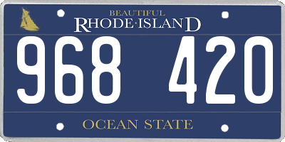 RI license plate 968420