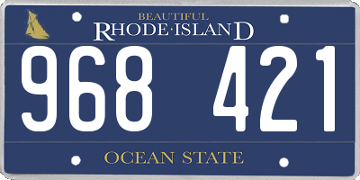 RI license plate 968421