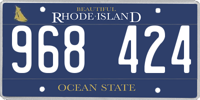 RI license plate 968424