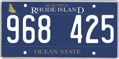 RI license plate 968425