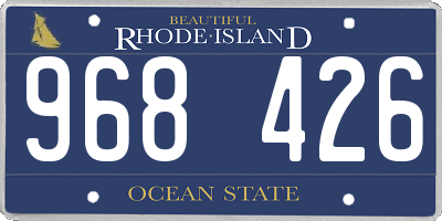 RI license plate 968426